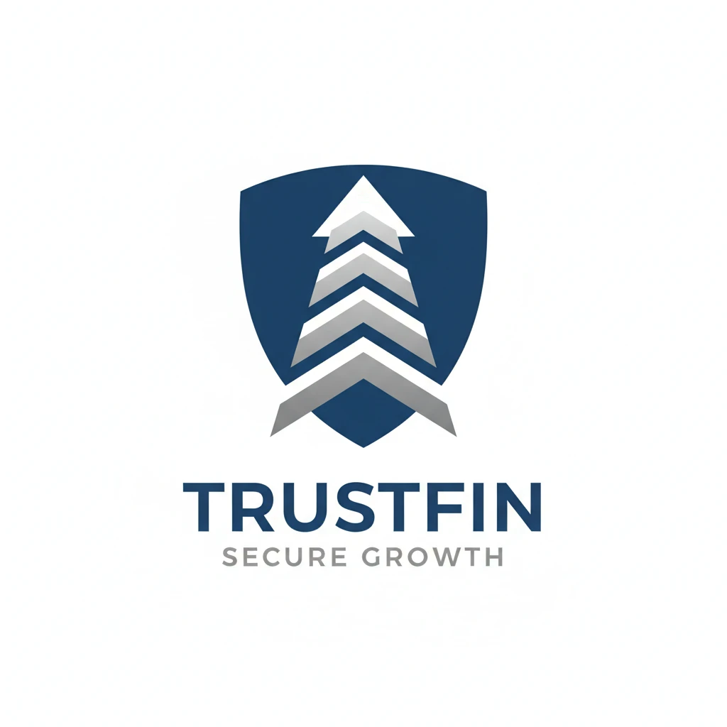 AI-generated Trustworthy, clean finance logo design example