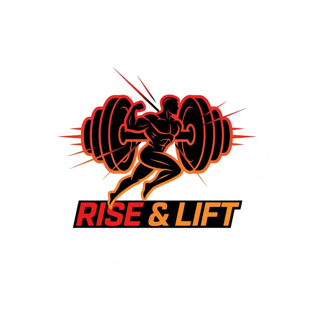 AI-generated Bold, energetic fitness brand logo design example