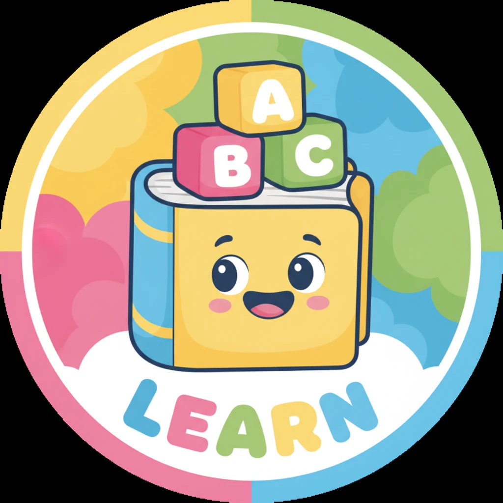 AI-generated Playful, colorful kids education logo design example